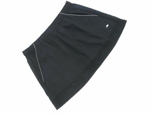 ネコポスOK ellesse エレッセ EL63106 切替 トレーニングウェア ミニ スカート sizeXL/黒 ■◆ ☆ edd0 レディース