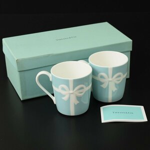 ◎509175 美品 TIFFANY&Co. ティファニー ブルーボックス マグカップ ペア 箱入 長期保管品