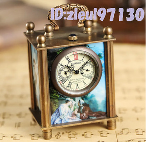 Zh1087: インテリア 置時計 機械式時計 ヴィンテージ アンティーク レトロ 装飾 時計 絵画 中世アート ヨーロピアン クロック 1個 人気