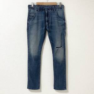 DIESEL Jogg Jeans KROOLEY-R-NE ダメージ加工 ジョグジーンズ メンズ W28 ディーゼル スウェット デニム スキニー ジョガーパンツ 4080180