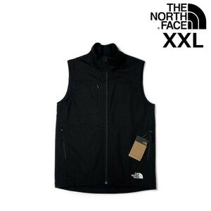 1円～!売切!【正規新品】THE NORTH FACE◆CASTLE ROCK SOFT SHELL VEST ベスト US限定 フルジップ ロゴ刺繍 大きいサイズ(XXL)黒 180915-50