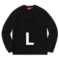 Supreme Cutout Logo Crewneck 黒 L