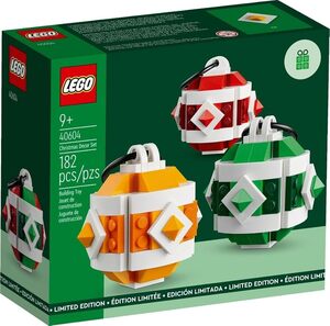 レゴ(LEGO) クリスマスデコレーションセット 40604 GWP - クラフト3つのカラフルなオーナメント【新品】