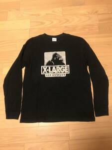 良品 X-LARGE エクストララージ SINCE1991 サイズL LOS ANGELES ロサンゼルス ロス ビッグロゴ プリント Tシャツ 長袖 ロングスリーブTee