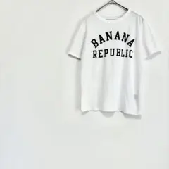 バナナリパブリック◆ロゴプリントTシャツ(XS) ラウンドネック シンプル 夏
