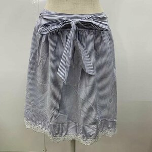 LAISSE PASSE 38 レッセパッセ スカート ひざ丈スカート 裾レーススカート ストライプ Skirt Medium Skirt 10021730