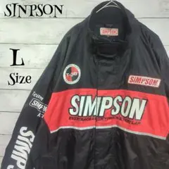 美品　SINPSON  デカロゴ　ナイロンジャケット　薄手　メンズLサイズ　黒