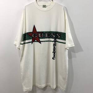 GUESS 半袖Tシャツ プリントTシャツ デカロゴ ビッグロゴ オーバーサイズ クルーネック 綿100％ 日本製 ゲス【レターパックプラス郵送可】E