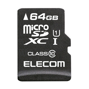 エレコム MicroSDXCカード/データ復旧サービス付/Class10/64GB MF-MSD064GC10R /l