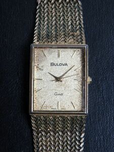 ブローバ BULOVA クォーツ QUARTZ 3針 純正ベルト 男性用 メンズ 腕時計 N224 稼働品