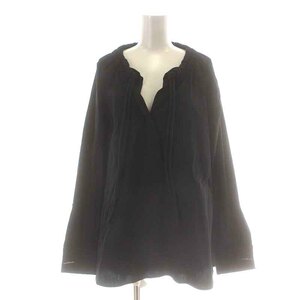 マックスマーラ MAX MARA アリオポプリンブラウス ARIO POPLIN BLOUSE 長袖 スキッパー 40 M 黒 ブラック /NW29 レディース