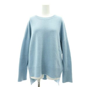 セオリー Theory CASHMERE KARENIA カシミヤ ニット セーター 長袖 クルーネック S 水色 /AT ■OS レディース