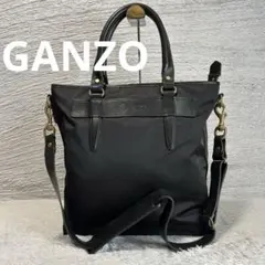 GANZO ガンゾ　トートバッグ　ショルダーバッグ　レザー×ナイロン　ビジネス