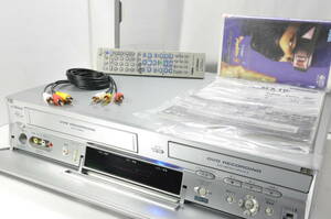 ★超貴重モデル★ビクター DR-MX10 VHS⇔DVD⇔HDD ダビOKビデオデッキ！説明書 リモ付 ダビ動作写真有♪