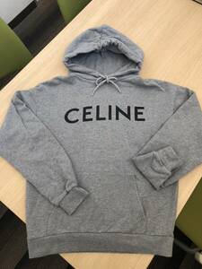 セリーヌ 【現行モデル】 CELINE パーカー スウェット トレーナー トップス エディ期 グレー 希少　サイズXS 