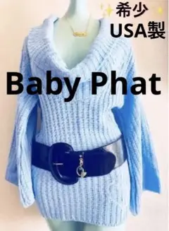 激レア❤️baby phat  本革ベルト付　キティ刺繍ニット