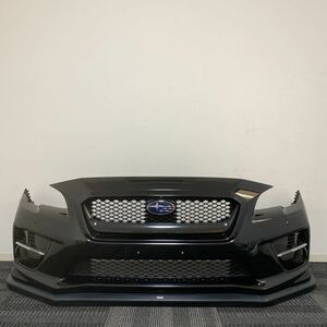 中古 美品 スバル WRX STI VAB 前期 純正 フロントバンパー STI フロントアンダースポイラー スカートリップ グリル LEDブレード ブラック