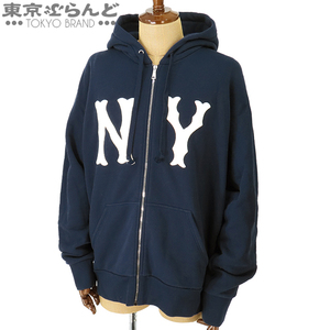 241001014209 グッチ MLBコラボ NYヤンキース ロゴ スウェットジップアップパーカー 519681-X9Y96 ネイビー コットン L パーカー メンズ