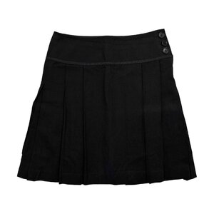 Paul Smith BLACK ポールスミス リネン混 コットン フレア プリーツ スカート サイズ 40/黒/ブラック/レディース オンワード樫山