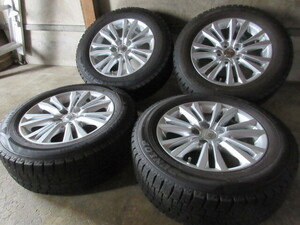 冬用+純正品set!! トヨタ 210系 クラウン ロイヤル 純正 (16x7+40 5H/114,3) バリ溝(DUNLOP WM02) 215/60R16 流用にも エスティマ マークX 