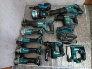 必見!!　 makita　 マキタ　 18V　 電動工具　まとめ　11点　PT351D ピンタッカ　JR188D レシプロソー　など　ジャンク