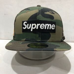 ［Supreme］ シュプリーム キャップ 24ss box logo mesh back new era サイズ 7 5/8 グリーン カモフラ ts202411