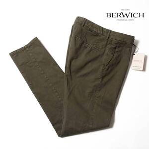 ★新品未使用★定価3.5万★BERWICH ベルウィッチ ガーメントダイ コットンパンツ カーキ 46 イタリア製 BEAMS