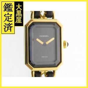 CHANEL シャネル　プルミエールL　GP/革　クォーツ　H0001　2148103727467【437】