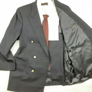 希少80s◎BROOKS BROTHERS ブルックスブラザーズ 紺ブレザー ダブルジャケット テーラードジャケット 金ボタン 日本製 Madison vintage