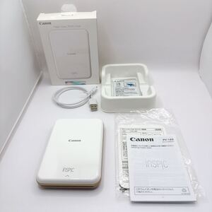 1円 通電のみ確認 開封済み Canon iNSPiC ミニフォトプリンター PV-123-SP ピンク スマホプリンター 写真用