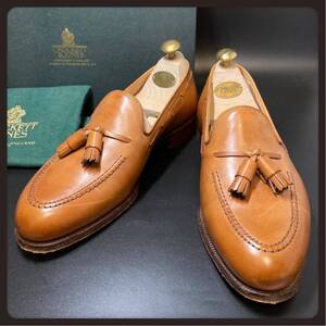 美品 Crockett&Jones クロケットアンドジョーンズ CAVENDISH3 キャベンディッシュ3 箱 シューツリー 付 8.5