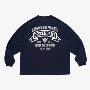 希少★新品本物【紺★2】★AUTHENTIC DESIGN LS オーセンティック デザイン フルロゴ 正規店購入 ディセンダント 入手困難 DESCENDANT 21AW