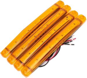 トラック用 マーカーランプ サイド マーカー 12V/24V兼用 ダウンライト LED 汎用品 4個セット (オレンジ アンバー)