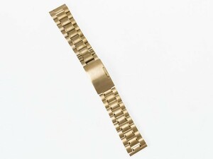 汎用 ステンレス製 腕時計 ベルト ブレスレット バンド Dバックル 交換用 20MM#ゴールド