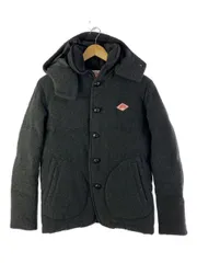 DANTON × BEAMS 14AW BEAMS別注 ウールモッサダウンジャケット 38 ウール ブラック 無地 14A-FA-001 