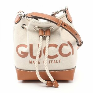 グッチ GUCCI プリント ミニ ブランドオフ GUCCI キャンバス ショルダーバッグ コーティングキャンバス/レザー 中古 レディース