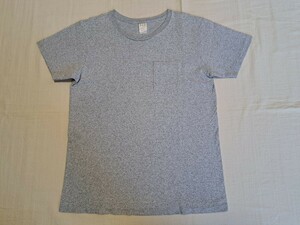 ■【USA製】BALANCE + HARMONY (バランス&ハーモニー) 霜降りグレー ポケット Tシャツ B&H Sports Waer 無地 【MEDIUM】■