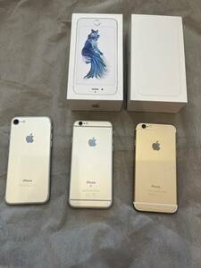 スマホ判定○まとめ 動作品 docomo iphone6 64GB ゴールド ＆iphone6ｓ 32GB シルバー simロック有/iPhone7 256GB シルバー au simフリー