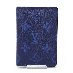 ルイ ヴィトン LOUIS VUITTON オーガナイザー・ドゥ ポッシュ カードケース 名刺入れ タイガ・レザー M30301 ブルー 【中古】Sランク