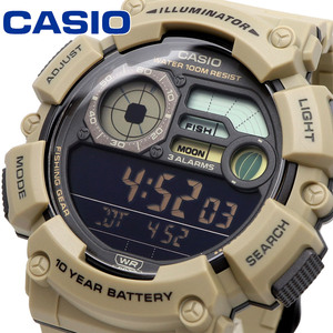 CASIO 腕時計 カシオ 時計 チープカシオ 海外モデル アウトドア フィッシングタイマー サンドベージュ WS-1500H-5BV メンズ [並行輸入品]