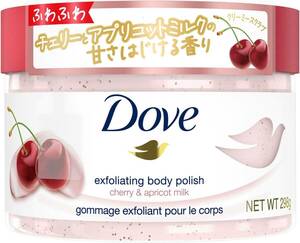 Dove (ダヴ) ボディスクラブ チェリー&アプリコットミルク 本体 298g 角質ケア 黒ずみ 透明感 ギフト ボディケア