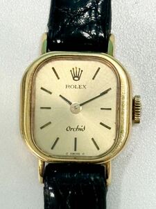 ROLEX ロレックス Orchid オーキッド2656 K18YG Cal.1400 手巻き レディース腕時計 稼働品 総重量14.0g