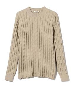 23ss AURALEE COTTON CORD CABLE KNIT BIG P/O