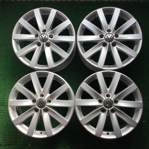 【167】フォルクスワーゲン純正ゴルフ用アルミホイール17x7.0J+54 112-5H 中古品4本