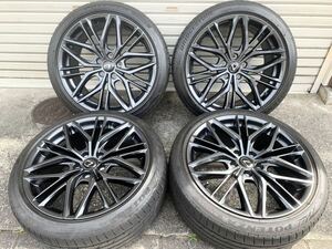 美品 レクサス 純正 IS500 エンケイ 19インチ 8.5 +45 9.5 +60 114.3 235/40R19 265/35R19 空気圧センサー 4本 タイヤ ホイール セット