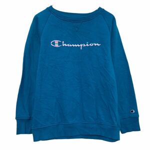 champion プリント スウェット トレーナー チャンピオン XL ブルー キッズ 古着卸 アメリカ仕入 a609-5711