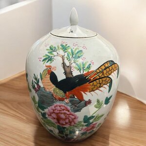 (FU10) 中国買付品 中国美術 中国骨董 アンティーク ヴィンテージ 花瓶 壺 花鳥 縁起物