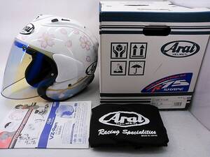 【送料無料】使用回数少 美品 東単限定色 Arai アライ VZ-RAM SAKURA サクラ Lサイズ ミラーシールド＆元箱付き ヘルメット