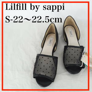 MK8759*Lilfill by sappi*レディースフラットシューズ*S-22〜22.5cm*黒ドット