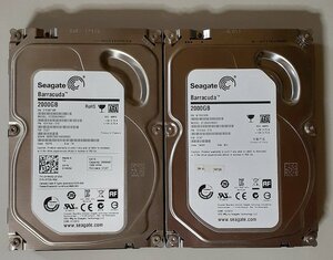 4575 3.5インチ内蔵SATAハードディスク 2TB 2個まとめて Seagate ST2000DM001-1CH164 7200rpm 正常 30911/10664時間 Mac/Win